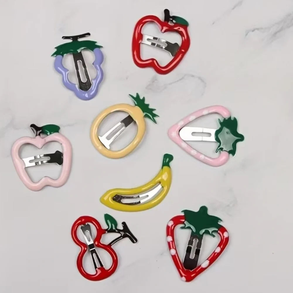 NEW Colorful Fruit Hair Clips Summer Set of 8 Baby or Girls
